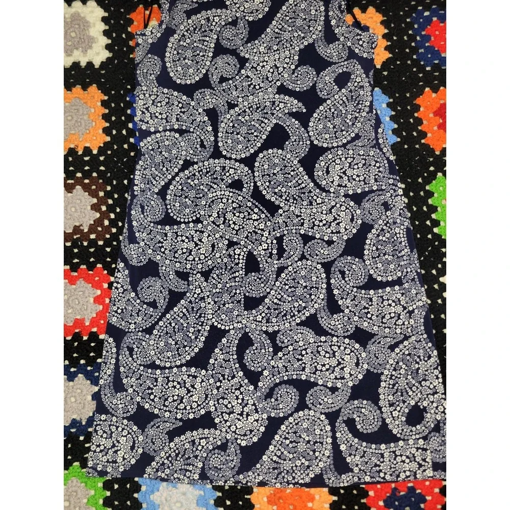 Michael Kors‎ Dress Blue Paisley Print Stretch Women's Extra Small 145
